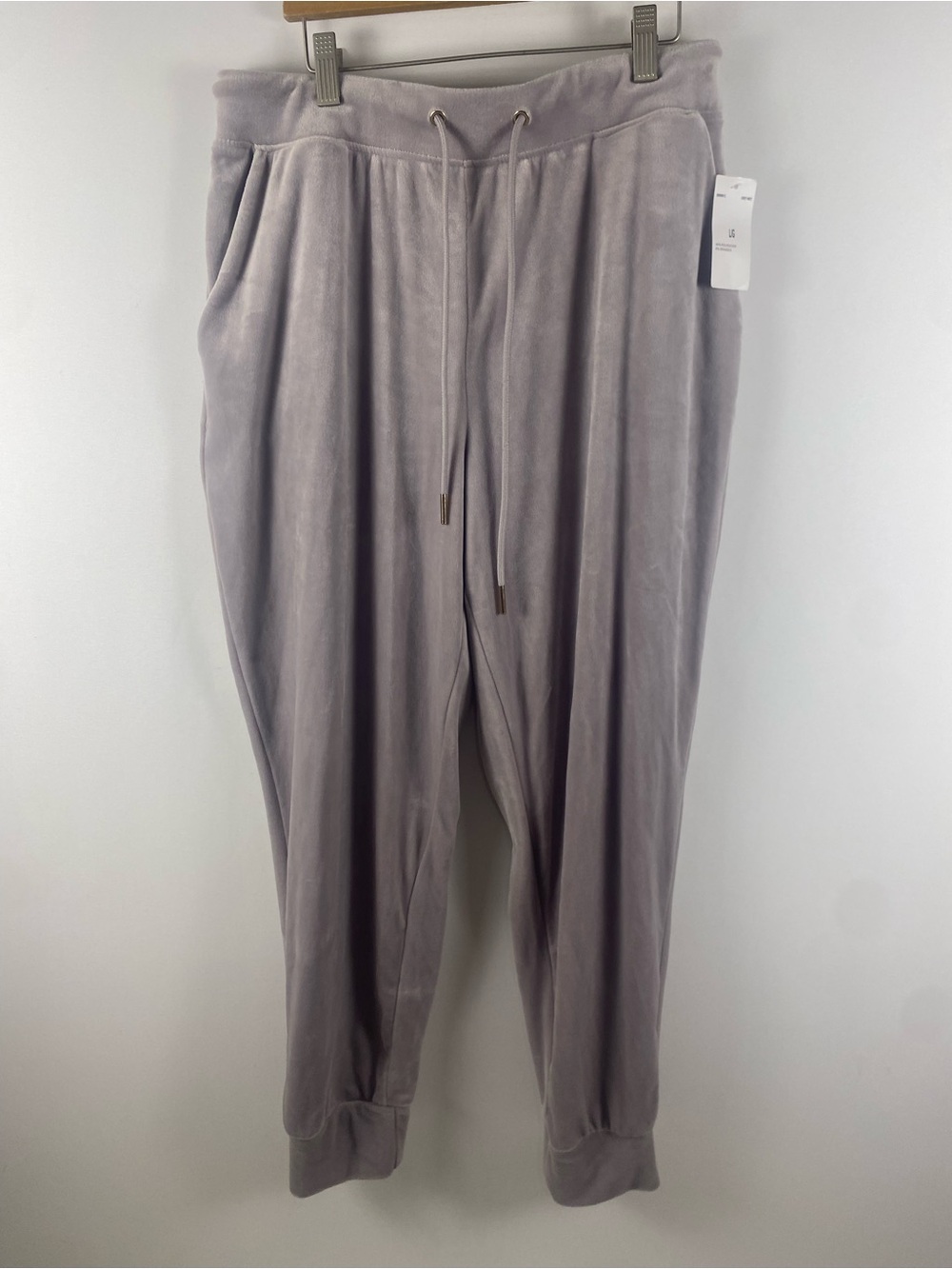 NWT Truth by  Republic Womens Lavender Velour Track Pants Size Large
